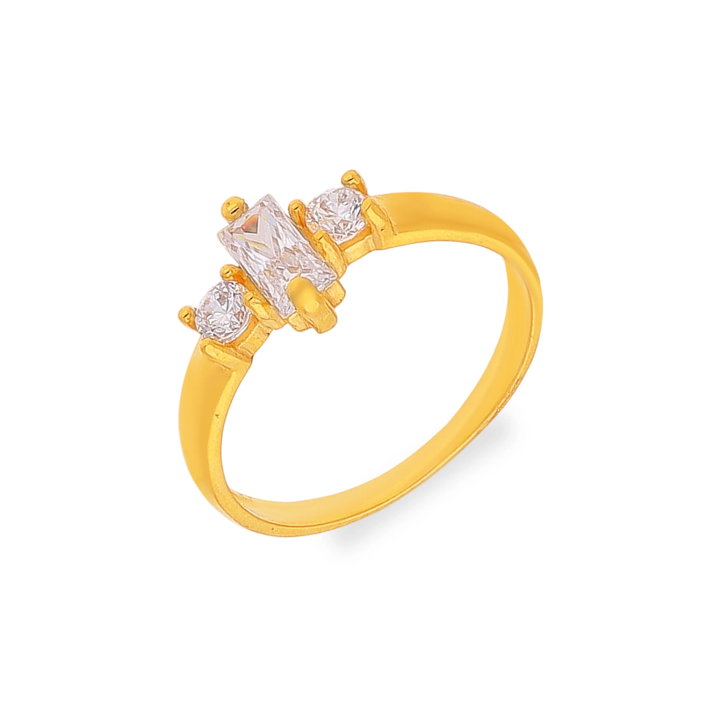 Studded And Detailed 22KT Gold Ring For Kids
